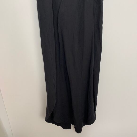 Hatch Collection Jenna Ruffle Button Front Midi Dress Black Maternity New Small - Picture 5 of 16
